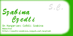 szabina czedli business card